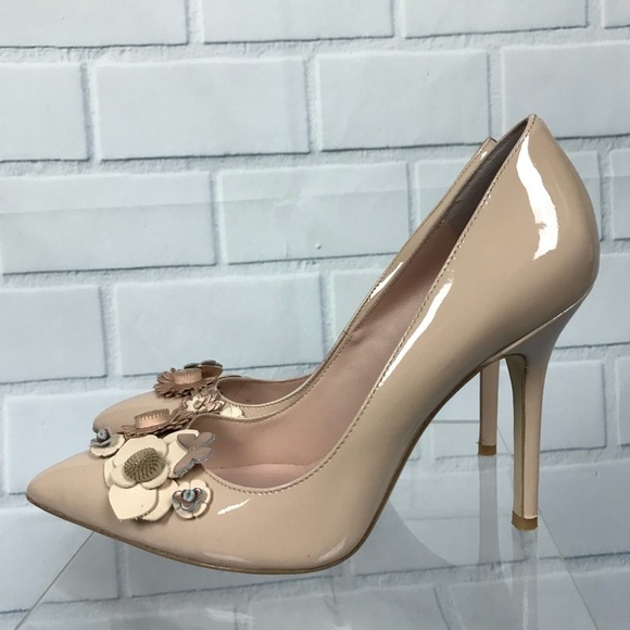 Kate Spade Evelyn Patent Leather Flower Pumps 8.5 - Picture 5 of 8